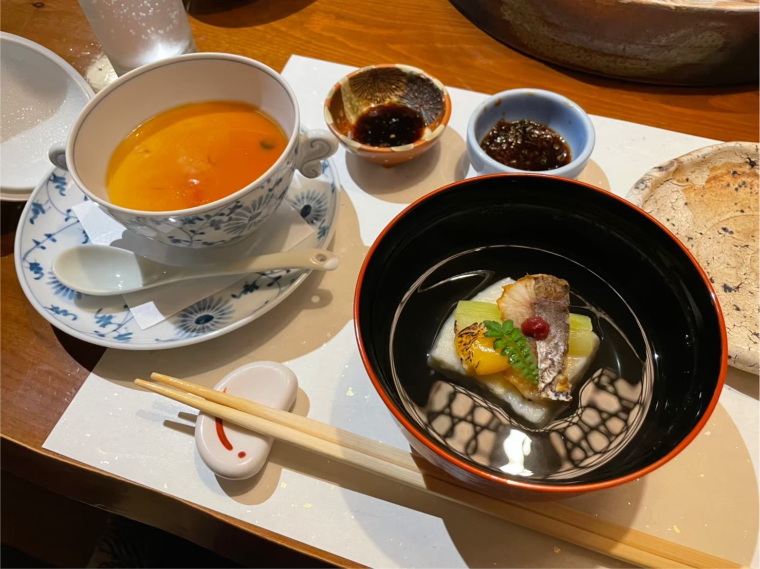 中華風茶わん蒸しと銀杏真蒸